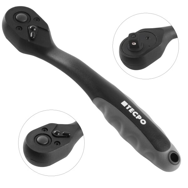 TECPO Umschaltknarre 3/8 Zoll 72 Zähne feinverzahnt