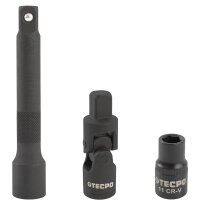 TECPO Kraft-Steckschlüssel-Satz | 12.5 mm 1/2 Zoll | 24-teilig