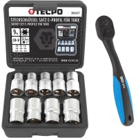 300477 Steckschlüssel Satz Außen Torx 9-telig