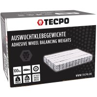 1200x TECPO Klebegewichte Auswucht Gewichte, 5g + Kunststoffschaber