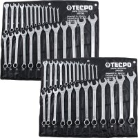 2x TECPO Maulringschlüssel-Satz, 6-32mm, 25-tlg.