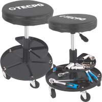TECPO 2x Werkstatt-Arbeitssitz mit 5 Rollen