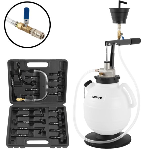 TECPO Getriebeöl-Einfüllgerät 7,5 L mit 20 Adapter