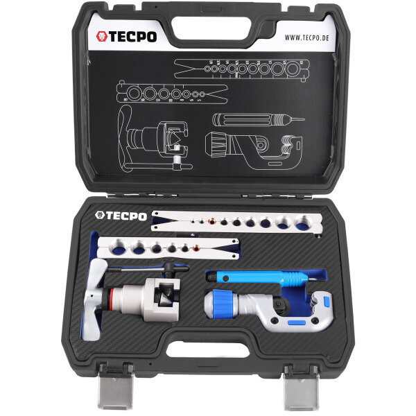 TECPO Bördelgerät Bördelwerkzeug Bremsleitung Klimaanlage Klimaleitung und Kraftstoffleitung