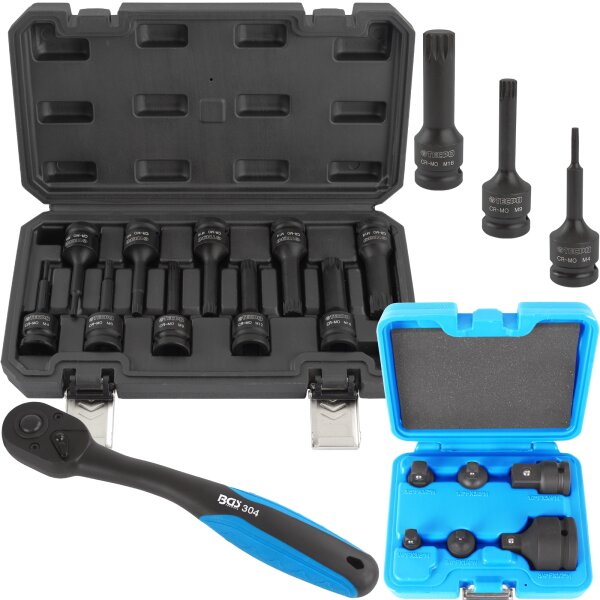 TECPO Kraft-Bit-Einsatz-Satz | M4-M18 | 10-teilig