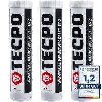 3x TECPO Universal Mehrzweckfett EP2, 400g
