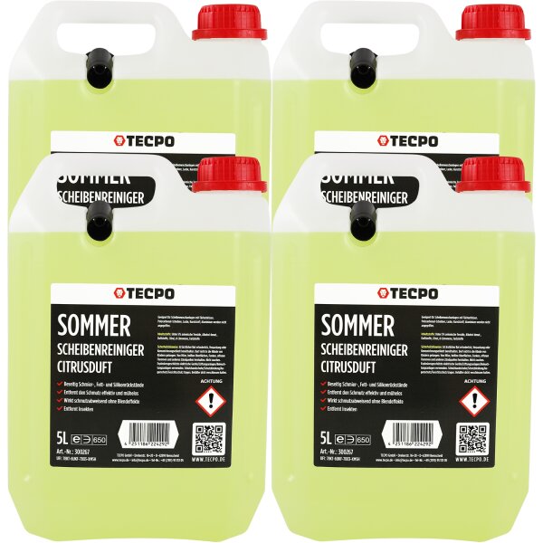 4x TECPO Sommer Scheibenreiniger, 5L