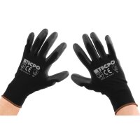 TECPO Feinstrick Mechaniker-Handschuhe, Größe XL, 10x 12 Paar