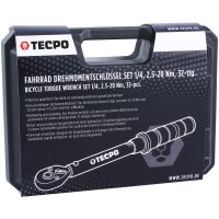 TECPO Fahrrad Drehmomentschlüssel Set 1/4, 2.5-20 Nm