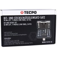 TECPO Außen und Innentorx Stecknüsse Bits, 3/8 Zoll, 34-teilig