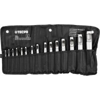 TECPO Locheisen-Satz | 2 - 22 mm | 15-teilig