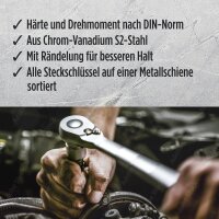 TECPO Bit-Einsatz-Satz | Innenvielzahn-Satz XZN Set | M4 - M16 | 8-teilig