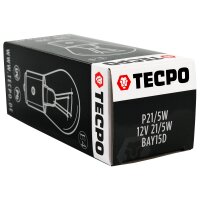 TECPO Glühbirnen Set, 12V-21/5, BAY15D, 10 Stück