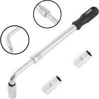 TECPO Radmutterschlüssel-Set Teleskop, SW 17-19mm 21-23mm
