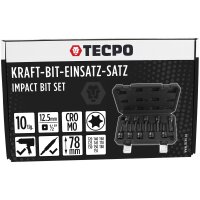 TECPO Kraft-Bit-Einsatz-Satz | T20-T80 | 10-tlg.