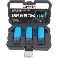 TECPO Kraft Schoneneinsatz Satz 1/2" 17 mm, 3-tlg.