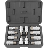 TECPO Steckschlüsselsatz 1/2" Sechskant H5-H22 12-tlg.