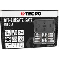 TECPO Steckschlüsselsatz 1/2" Sechskant H5-H22 12-tlg.
