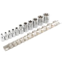 TECPO Außen Torx Steckschlüssel Satz 1/4 und...