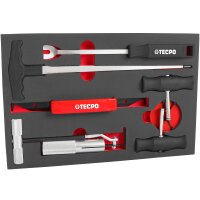 TECPO Windschutzscheibe-Reparaturset, Autoglas-Ausbau-Werkzeug Set | 7-teilig
