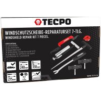 TECPO Windschutzscheibe-Reparaturset, Autoglas-Ausbau-Werkzeug Set | 7-teilig