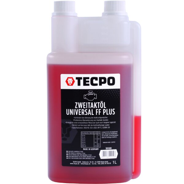 TECPO Zweitaktöl FF Plus teilsynthetisches Universal 2-Takt-Öl, 1L