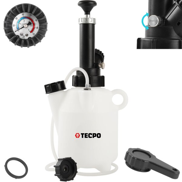 TECPO Bremsenentlüftungsgerät Bremsflüssigkeit 2 L