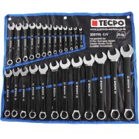 TECPO Maulringschlüssel-Satz mit rutschfesten Griff, 6-32mm