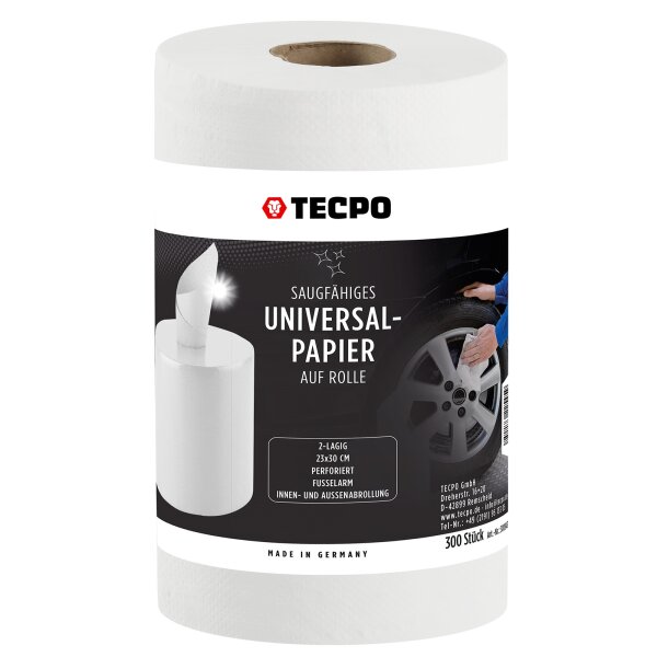 TECPO Putzrolle 2-lagig, 23x30 cm, WEIß-300