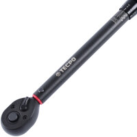 TECPO Drehmomentschlüssel Set 3/8" 5-50 Nm CR-V 72 Zähne Länge 375 mm + Nüsse