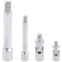 TECPO Drehmomentschlüssel-Satz 32-tlg. mit 1/4", 3/8" und 1/2" Antrieb, Bits, Nüssen und Zubehör – Drehmomentbereiche von 5–200 Nm