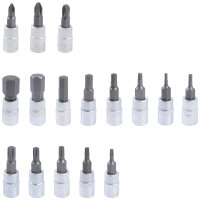 TECPO Drehmomentschlüssel-Satz 32-tlg. mit 1/4", 3/8" und 1/2" Antrieb, Bits, Nüssen und Zubehör – Drehmomentbereiche von 5–200 Nm