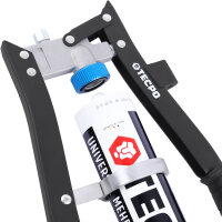 TECPO Zweihand-Kartuschen Fettpresse 2in1 PROFI-Ausführung 500g für Schraubkartuschen / Fett Mehrzweckfett