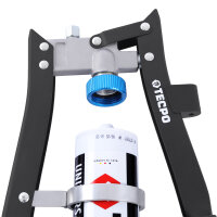 TECPO Zweihand-Kartuschen Fettpresse 2in1 PROFI-Ausführung 500g für Schraubkartuschen / Fett Mehrzweckfett