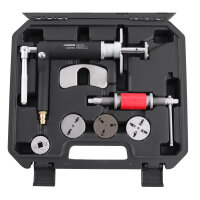 TECPO Druckluft Bremskolbenrücksteller 8-tlg. | rechts/links drehend | Universal Adapter 2-Pin 3-Pin 4-Pin | 3/8" Antrieb