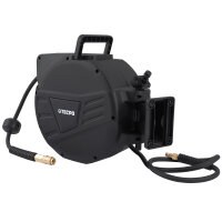 TECPO Automatik-Druckluftschlauch-Aufroller 10 m Hybrid-Schlauch mit Stoppfunktion und 1/4" BSPT Anschluss