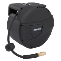 TECPO Automatik-Druckluftschlauch-Aufroller 10 m Hybrid-Schlauch mit Stoppfunktion und 1/4" BSPT Anschluss