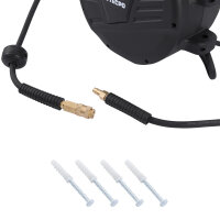 TECPO Automatik-Druckluftschlauch-Aufroller 10 m Hybrid-Schlauch mit Stoppfunktion und 1/4" BSPT Anschluss