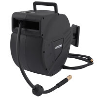 TECPO Automatik-Druckluftschlauch-Aufroller 20+2 m Hybrid-Schlauch mit Stoppfunktion und 1/4" BSPT Anschluss