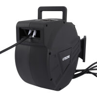TECPO Automatik Kabelaufroller 10 m Stromkabel mit Stoppfunktion, Wandhalterung IP20 + 1,5 m Zuleitung
