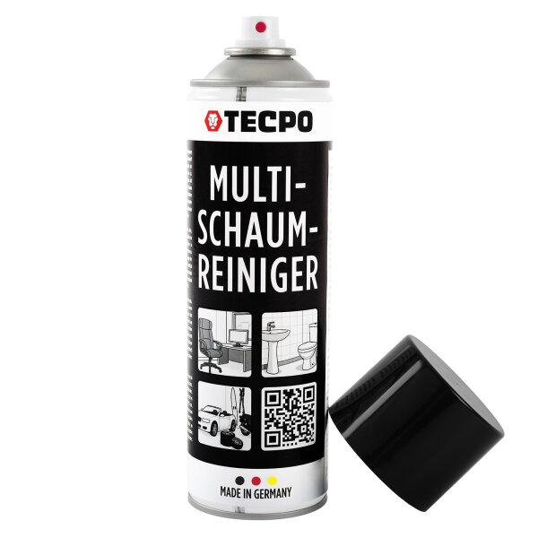 TECPO Multi-Schaumreiniger, 500 ml Aktivschaum für Polster, Scheiben, Kunststoff und Metall Ultra Clean