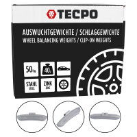 TECPO Auswuchtgewichte Schlaggewichte 40g Zink für...