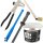 TECPO Reifenmontagepaste weiß 5 kg + Pinsel + Auswuchtzange + Einziehwerkzeug + Schaber