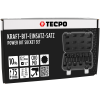 TECPO 3x Kraft-Bit-Einsatz-Satz für Torx, Sechskant, Vielzahn Schrauben