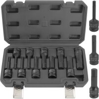 TECPO 3x Kraft-Bit-Einsatz-Satz für Torx, Sechskant, Vielzahn Schrauben