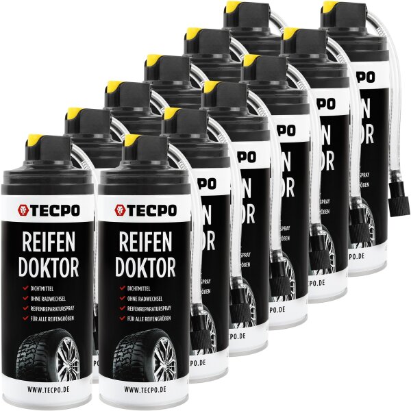 12x TECPO Reifen Doktor Dichtmittel, 400 ml