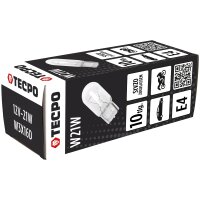 TECPO Glühbirne 12V-21W, W21W Orange + 12V-21W, W3X16D Glassockel