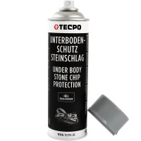 3x TECPO Unterbodenschutz überlackierbar hell, 500 ml + Pistolengriff
