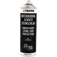 3x TECPO Unterbodenschutz überlackierbar hell, 500 ml + Pistolengriff