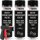 3x TECPO Unterbodenschutz überlackierbar schwarz, 500 ml + Sprühpistole